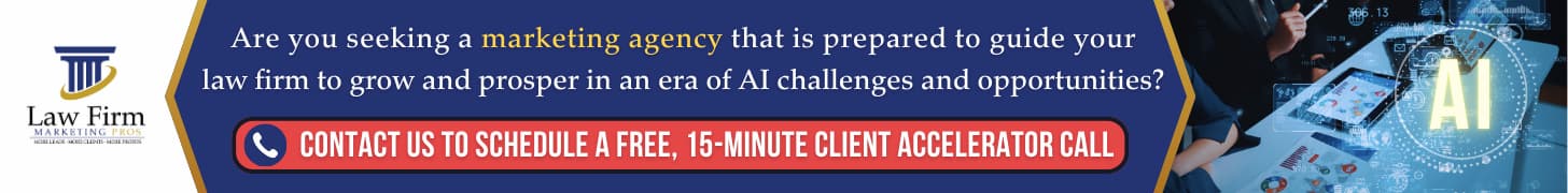 AI for Law Firms and the Fear of Missing Out 1 Are you seeking a marketing agency that is prepared to guide your law firm to grow and prosper in an era of AI challenges and opportunities