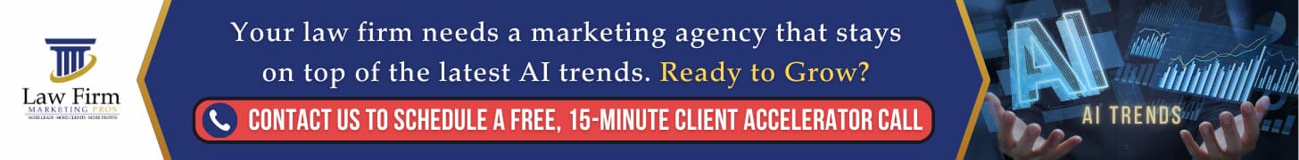 AI for Law Firms and the Fear of Missing Out 3 Your law firm needs a marketing agency that stays on top of the latest AI trends. Ready to Grow